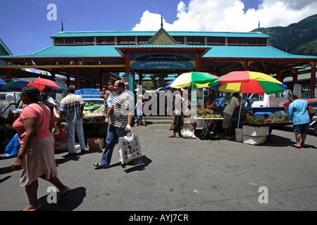 Sir Selwyn Selwyn Clarke Market in Victoria, Mahé, Seychellen Stockfoto