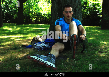 Amsterdam-Inline-skaten Stockfoto