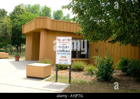 Sauk Centre Minnesota USA Eingang zum Sinclair Lewis Interpretive Center. Stockfoto