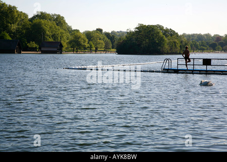 Serpentin Lido im Hyde Park, London Stockfoto