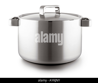 Stahlpfanne großen Topf Stockfoto