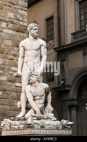 Hercules und Caccus Statue von Baccio Bandinelli Stockfoto