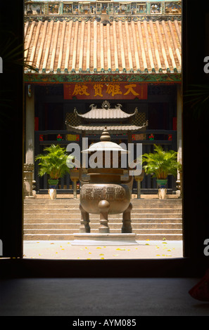 Ein Schrein an der Kun Iam Tempel Macau China Stockfoto