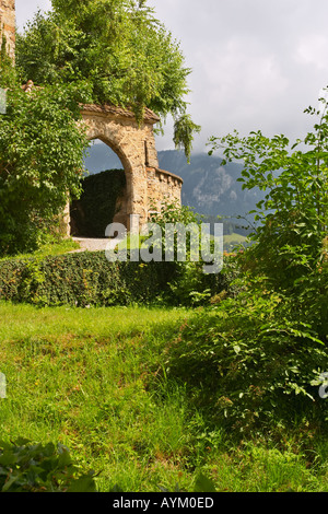 Chateau de Gruyeres in der mittelalterlichen Stadt Gruyères im Kanton Freiburg Schweiz Stockfoto