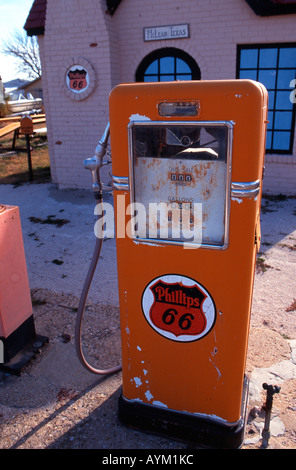 Phillips 66 (Gas) Zapfsäule in McLean Texas Stockfoto