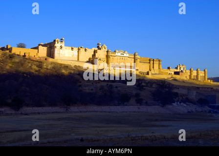Das Amber Fort in Jaipur, Indien im frühen Morgenlicht. Stockfoto