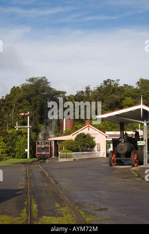 Vorstadt Replik des 19. Jahrhunderts Stadt Touristenattraktion mit McLaren Zugmaschine Greymouth zentrale Südinsel Neuseeland Stockfoto