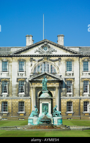 Gibbs, Gebäude und Statue von König Henry VI Kings College Cambridge Cambridgeshire England UK GB EU Europa Stockfoto