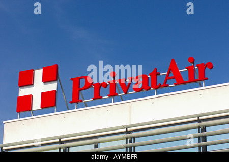 Hauptsitz der Fluggesellschaft Firma PrivatAir Genf Schweiz Stockfoto