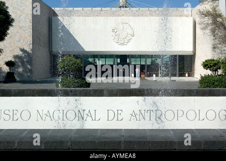 Mexiko-Stadt anthropologisches Nationalmuseum äußeren Museo Nacional de Antropología Stockfoto