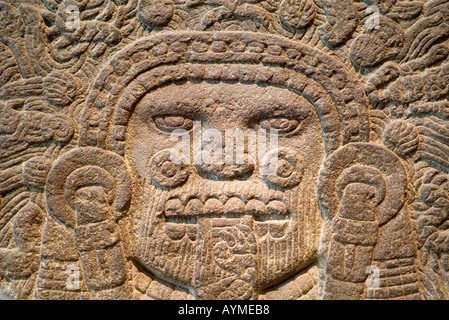 Der aztekische Kalender Steine Rad hautnah in das Museum für Anthropologie in Chapultepec-Mexiko-Stadt Stockfoto