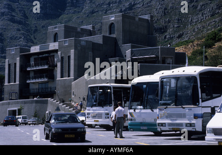 Seilbahn-Station unter Tabelle Berg Kapstadt Südafrika RSA-Reisebusse Stockfoto