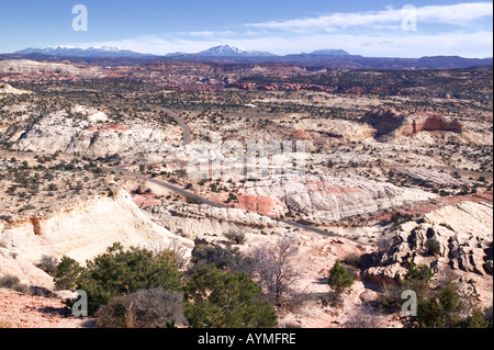 Ein Teil der 1,9 Millionen Hektar großen Grand Staircase Escalante National Monument zwischen Escalante und Boulder Utah. Stockfoto