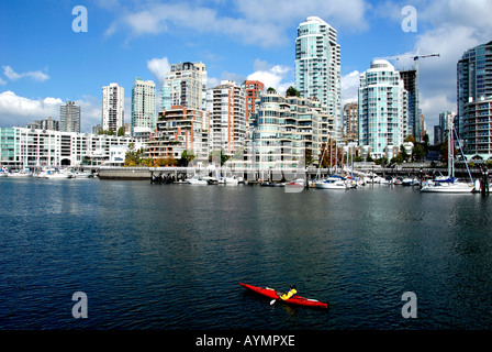 Downtown Vancouver von Granville Island in British Columbia Kanada Stockfoto