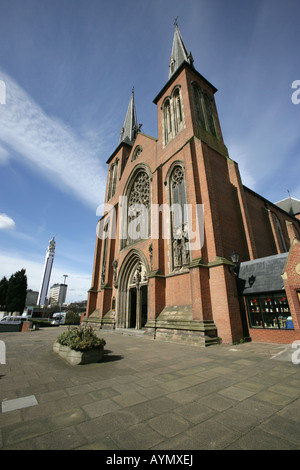 Stadt von Birmingham, England. Birminghams römisch-katholischen Heiligen Tschads Kathedrale St. Chad Zirkus. Stockfoto