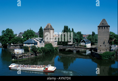 Europa Europa Frankreich Frankreich französische Straßburg Straßburg Elsass LesThe Ponts Couverts Stockfoto