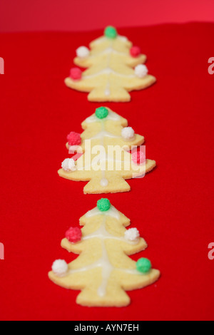 Weihnachtsbaum geformt cookies Stockfoto