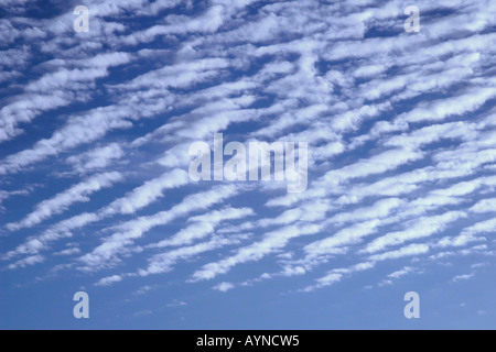 Blauer Himmel und Cirrus-Wolken Stockfoto