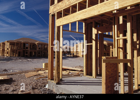 Bau eines völlig neuen Nachbarschaft in Las Vegas, Nevada Stockfoto