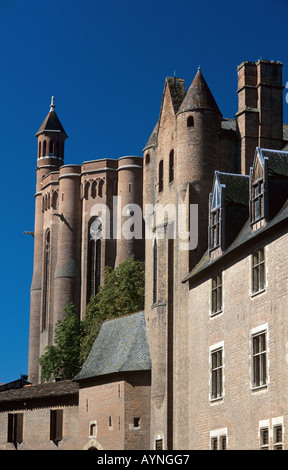 PALAIS DE LA BERBIE Bischof Palast & SAINTE-CÉCILE gotische Kathedrale 13. Jahrhundert ALBI MIDI-Pyrenäen in Frankreich Stockfoto