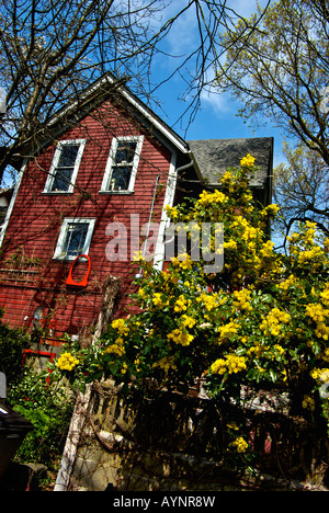 Altes Haus in Vancouver Erbe Stadtteil Strathcona in downtown eastside Stockfoto