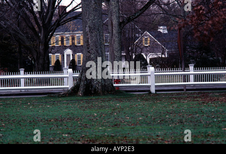 Neu-England Stadt grüne Falmouth MA USA Stockfoto