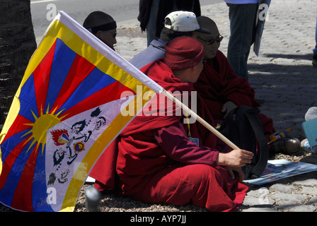 "Olympische Fackel Rezeption ' ^ Anti-China-Protest", "San Francisco", April 9 ^ 2008" Stockfoto