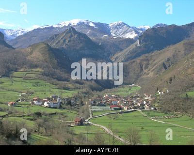 Soto de Fieber Dorf, Naturpark Redes und Biosphere Reserve, Asturien, Spanien Stockfoto