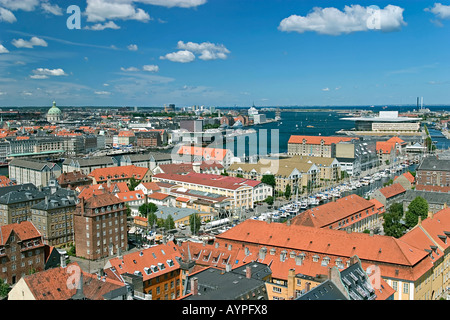 Copenhagen von oben Kopenhagen Dänemark Stockfoto