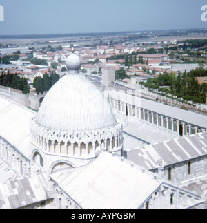 Ansicht von Pisa vom Schiefen Turm Stockfoto