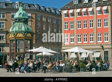 Alten Kiosk am Kongens Nytorv Kopenhagen Dänemark Stockfoto