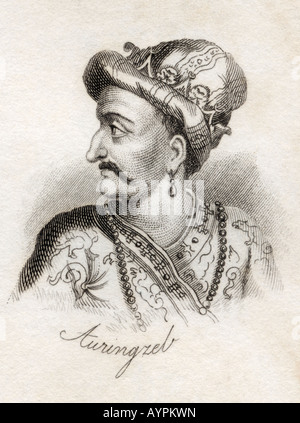 Al-Sultan-al-Azam Wal Khaqan al-Mukarram Abdul Muzaffar Muhiuddin Muhammad Aurangzeb Bahadur Alamgir I Padshah Ghazi 1618 1707 Stockfoto