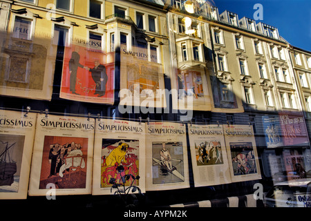 Antiquariat, antiquarische Buchhändler, Stadtteil Maxvorstadt, München, Bayern, Deutschland Stockfoto