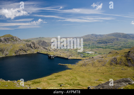 Oder wieder von Moelwyn-Bach und Llyn Stwlan, Nordwales Stockfoto