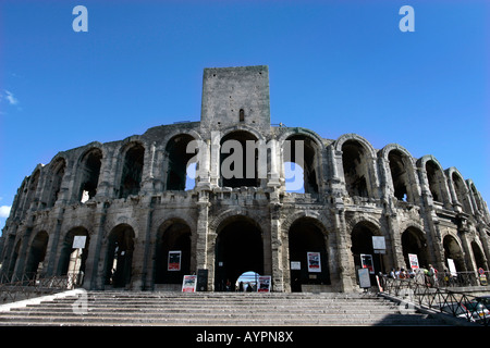 Das Amphitheater von Arles, Bouches-du-Rhône, Frankreich Stockfoto