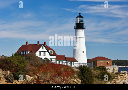 Portland Head Light Cape Elizabeth Maine Stockfoto