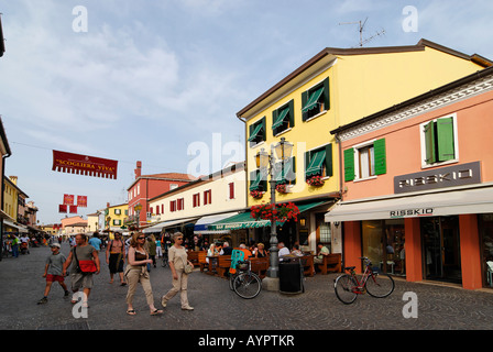 Malerische Stadtzentrum, Caorle, Adria, Venetien, Italien Stockfoto