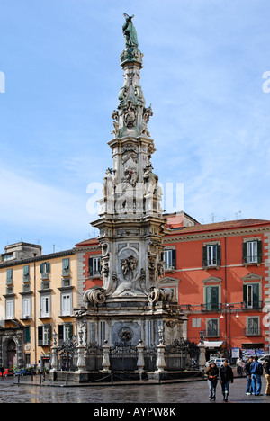 Mariensäule, Piazza del Gesù Nuovo, Guglia Immacolata, Neapel, Italien Stockfoto