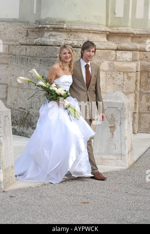 Braut und Bräutigam, Hochzeit paar Stockfoto