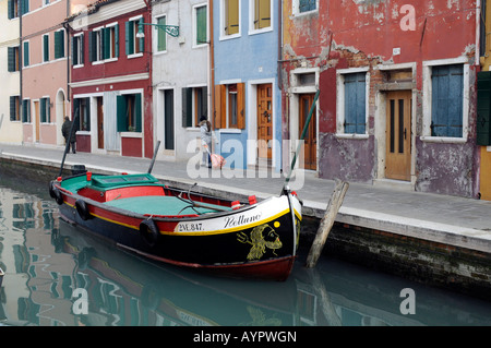 Fassaden, Insel Burano, Venedig, Veneto, Italien, Europa Stockfoto