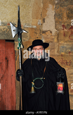 Walter Rebmann, Nachtwächter in Waldenbuch, Baden-Württemberg, Deutschland Stockfoto