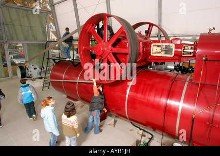 Dampf Schlepper, Industriedenkmal in Ampfing, Upper Bavaria, Bayern, Deutschland, Europa Stockfoto