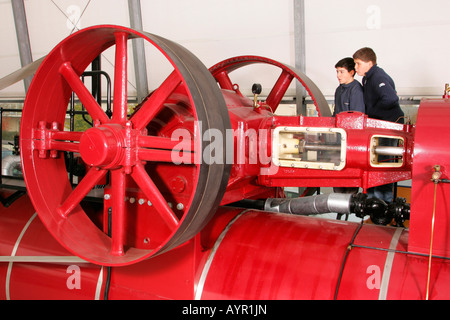 Dampf Schlepper, Industriedenkmal in Ampfing, Upper Bavaria, Bayern, Deutschland, Europa Stockfoto