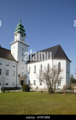 St. Michael Seminar, gehören Alumni Papst Benedict XVI, Traunstein, Upper Bavaria, Bavaria, Germany, Europa Stockfoto