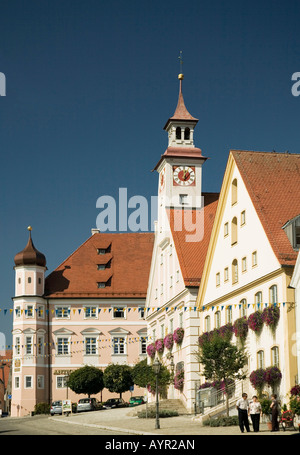 Marktplatz in Greding, Bayern, Deutschland Stockfoto