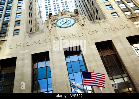 CBOT DER CHICAGO BOARD OF TRADE BUILDING IN DEN FINANCIAL DISTRICT VON DOWNTOWN CHICAGO ILLINOIS VEREINIGTE STAATEN VON AMERIKA USA Stockfoto