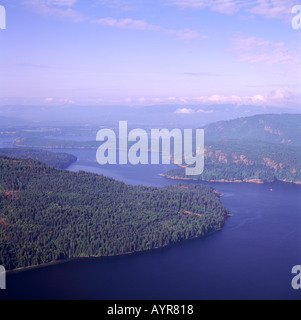 Luftbild vom Mount Maxwell auf Saltspring Island in die südlichen Gulf Islands in British Columbia Kanada Stockfoto