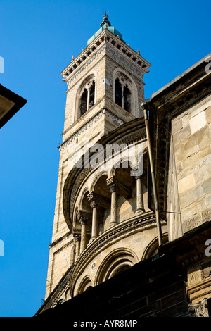 Basilica di Santa Maria Maggiore Città Alta Bergamo ein Hügel, mittelalterliche Stadt in der Lombardei Italien Stockfoto