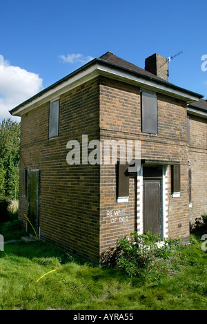 Leeren und verlassenen Häusern bereit für den Abriss in Sheffield South Yorkshire Stockfoto