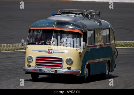 Oldtimer Bus, Truck-Grand-Prix, Nürburgring, Adenau, Eifel, Rheinland-Pfalz, Deutschland, Europa Stockfoto